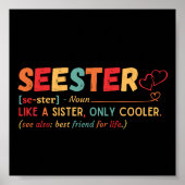 Vintage Seester-Definition Poster (Vorne)