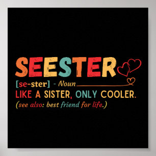 Vintage Seester-Definition Poster