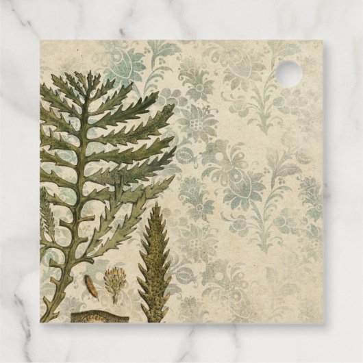 Vintage Seetang Geschenkanhänger (Rückseite)