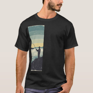 Vintage-Seeufer-Angler-Silhouette T-Shirt