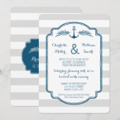 Vintage SeeVerlobungs-Party Einladung (Vorne/Hinten)