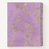 Vintage Seezunge Lila & Gold Notizblock (Rückseite)