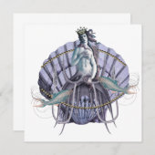 Vintage Seezunge-Quadrat-Flachkarte (Vorne/Hinten)