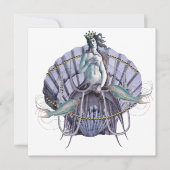 Vintage Seezunge-Quadrat-Flachkarte (Vorderseite)