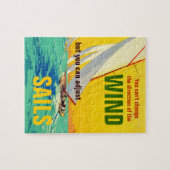 Vintage Segelboote Anstrich Illustrationsangebot Puzzle (Horizontal)