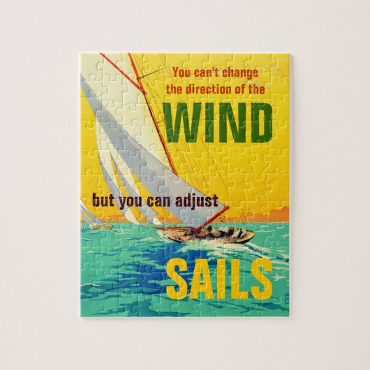 Vintage Segelboote Anstrich Illustrationsangebot Puzzle (Vertikal)