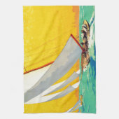 Vintage Segelboote Französisch Reisen Küchentuch (Vertikal)