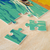 Vintage Segelboote Französisch Reisen Puzzle (Seite)