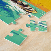 Vintage Segelboote Französisch Reisen Puzzle (Seite)