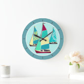 Vintage Segelboote Große Wanduhr (Zuhause)