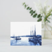 Vintage Segelboote Postkarte (Stehend Vorderseite)