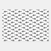 Vintage Segelflugzeuge CUSTOM HINTERGRUNDFARBE Geschenkpapier Set (Vorderseite 2)