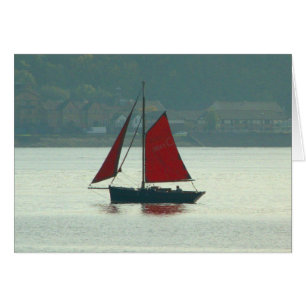 Vintage Segeljacht in der Bucht von Cardiff