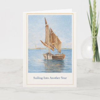 Vintage-Segelschiff-Geburtstagskarte • Küstennauti Karte