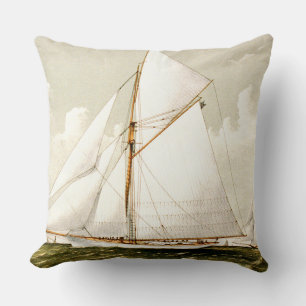 Vintage-Segelschiff Kissen