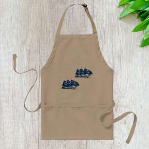 Vintage Segelschiff Nautisches Ozean Klipper Schürze