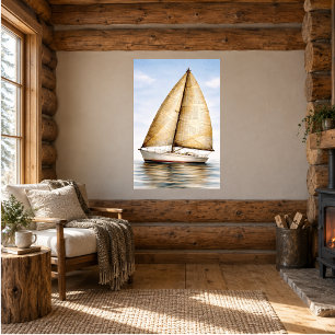 Vintage Segelschiff Poster