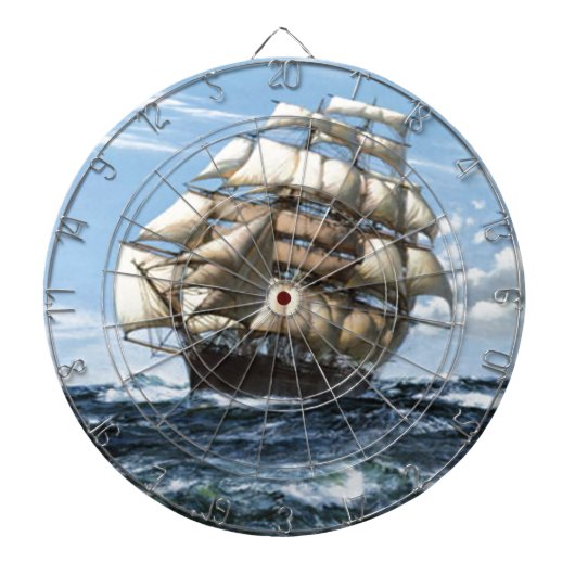 Vintage Segelschiffe Dartscheibe (vorne)