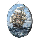 Vintage Segelschiffe Dartscheibe (Vorderseite rechts)