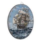 Vintage Segelschiffe Dartscheibe (Vorderseite Links)