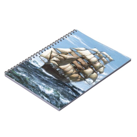 Vintage Segelschiffe Notizblock (Linke Seite)