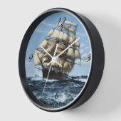 Vintage Segelschiffe Uhr (Winkel)