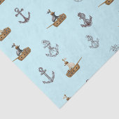 Vintage Segelschiffe und Anker Seidenpapier (Ausschnitt)