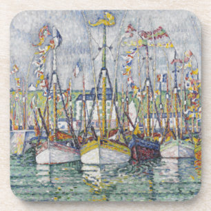 Vintage Segen für die Thunfischflotte in Groix Getränkeuntersetzer