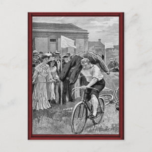 Vintage Segler fahren Rennen Postkarte