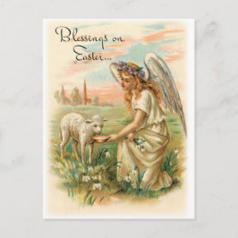Vintage Segnungen zu Ostern Feiertagspostkarte