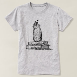 Vintage Sehschüssel auf Bücher Lehrerin Professor T-Shirt