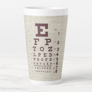 Vintage-Sehtafel auf Jute  Milchtasse