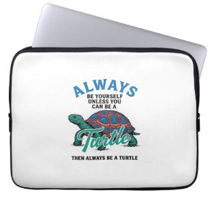 Vintage Sei Selbst Schildkröte-Shirt-Design_1 Laptopschutzhülle