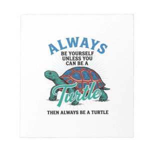 Vintage Sei Selbst Schildkröte-Shirt-Design_1 Notizblock