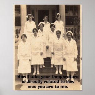 Vintage - Seid nett zu Krankenschwestern, Poster