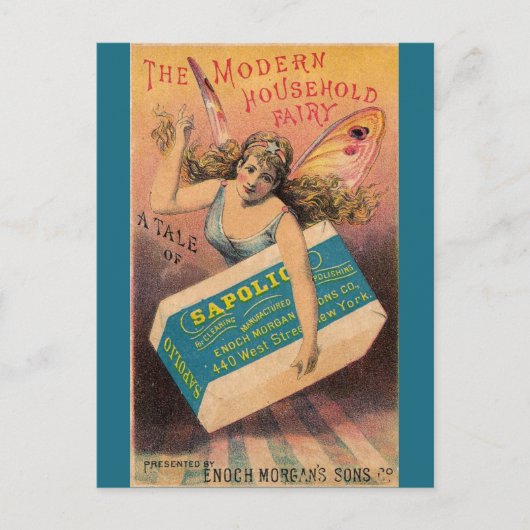 Vintage Seife Ad House Fairy Postkarte (Vorderseite)