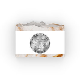 Vintage Seife aus Silberfolie Runder Aufkleber