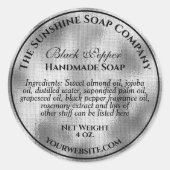 Vintage Seife aus Silberfolie Runder Aufkleber (Vorderseite)