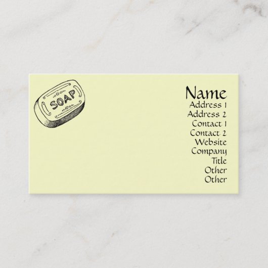 Vintage Seife Visitenkarte (Vorderseite)
