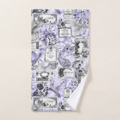 Vintage Seifen-und Parfüm-Aufkleber - Flieder Badhandtuch Set (Handtuch)