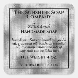 Vintage Seifenoptik Quadratischer Aufkleber