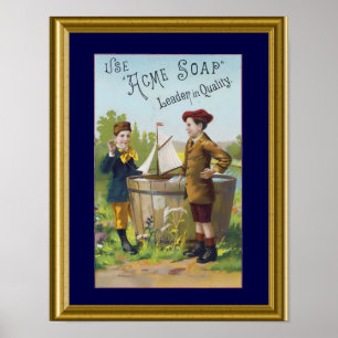 Vintage-Seifenwerbung Kunstposter Poster