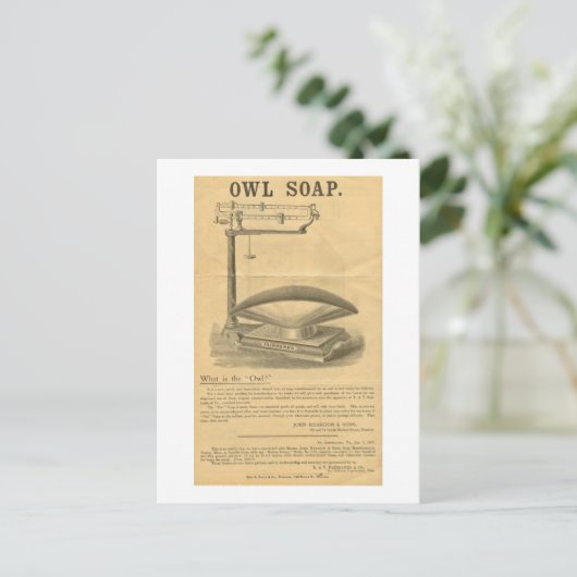 Vintage Seifenwerbung Postkarte (Stehend Vorderseite)