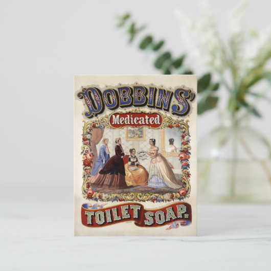 Vintage Seifenwerbung Postkarte (Stehend Vorderseite)