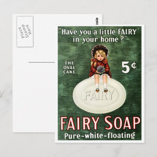 Vintage Seifenwerbung Postkarte (Vorne/Hinten)