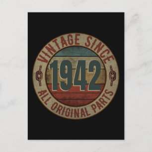 VINTAGE SEIT 1942 ALLE ORIGINALTEILE POSTKARTE