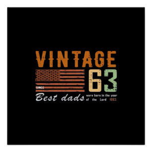 Vintage seit 1963 bestes Vater-Geschenk, bestes Va Poster