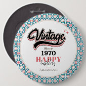 Vintage seit - 1970 button (Vorne & Hinten)