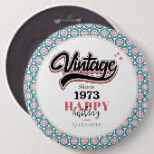 Vintage seit - 1973 button (Vorne & Hinten)