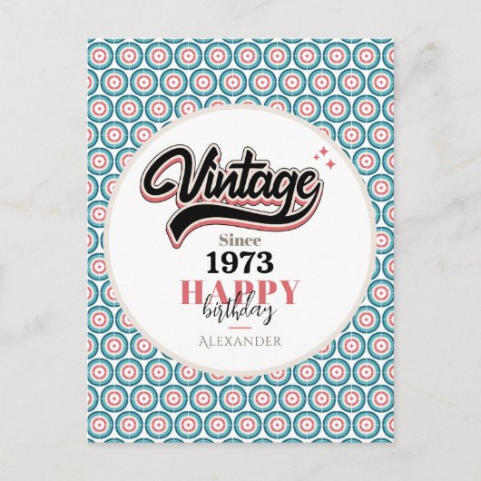 Vintage seit - 1973 postkarte (Vorderseite)